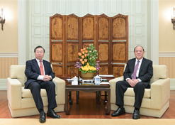 2024年2月26日，澳门特区行政长官贺一诚会见华体会-华体会app-华体会体育官网
党委书记、董事长刘敬桢一行，双方就推动大健康产业发展、横琴粤澳深度合作区建设等议题交换意见